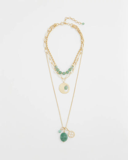 Chico's Convertible Triple-Strand Pendant Necklace