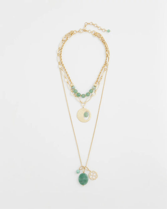 Chico's Convertible Triple-Strand Pendant Necklace