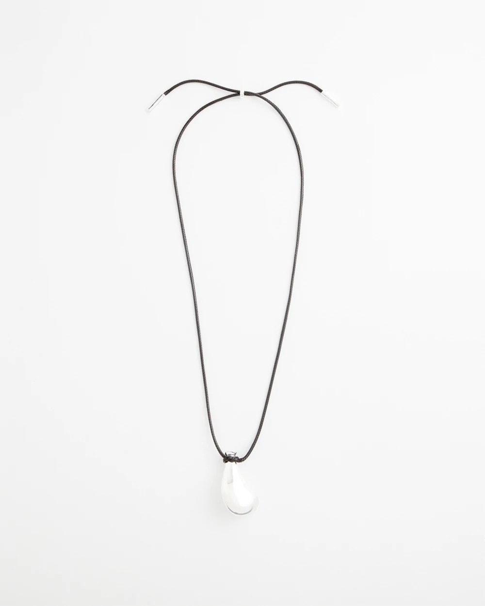 Chico's Silvertone Adjustable Pendant Necklace