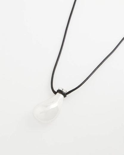 Chico's Silvertone Adjustable Pendant Necklace