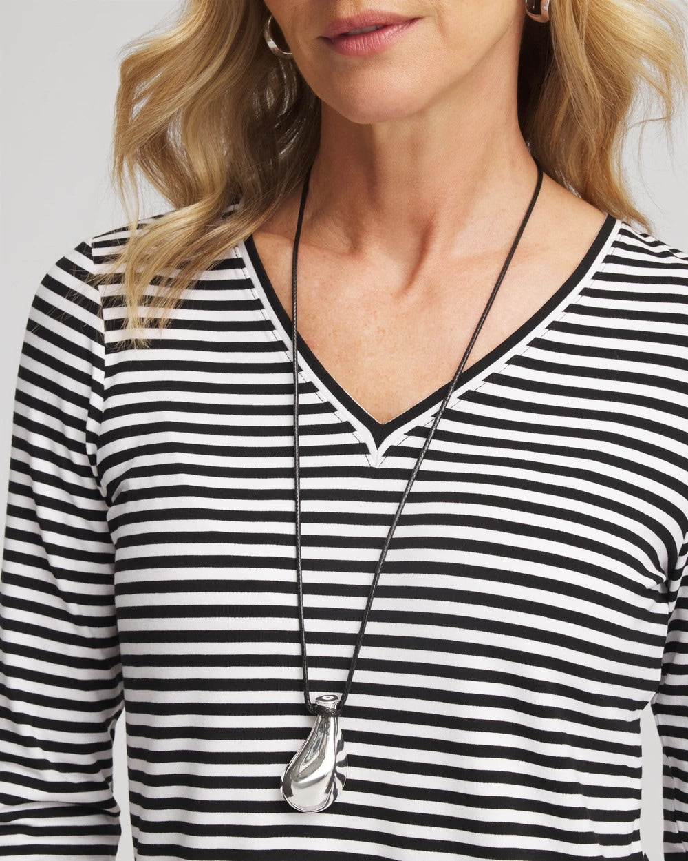 Chico's Silvertone Adjustable Pendant Necklace