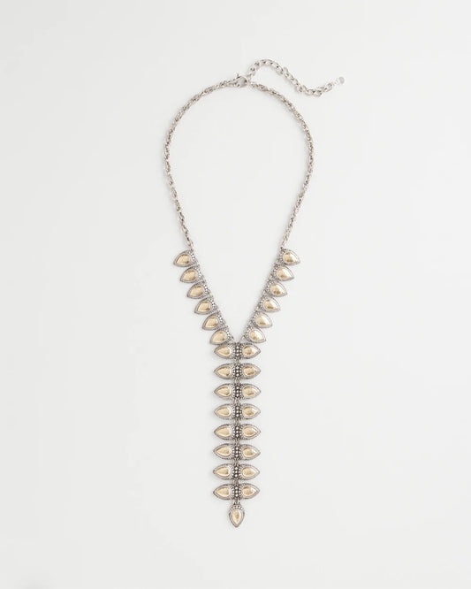 Chico's Vertical Pear Shaped Y-Drop Necklace