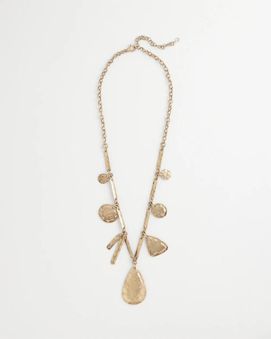 Chico's Ash Gold Collection Charm Necklace