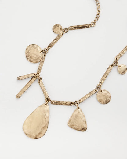Chico's Ash Gold Collection Charm Necklace