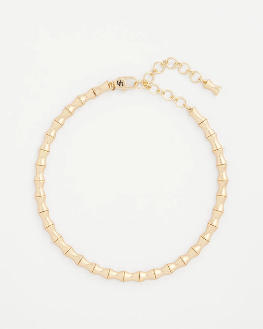 Chico's Golden Bamboo Collar Necklace