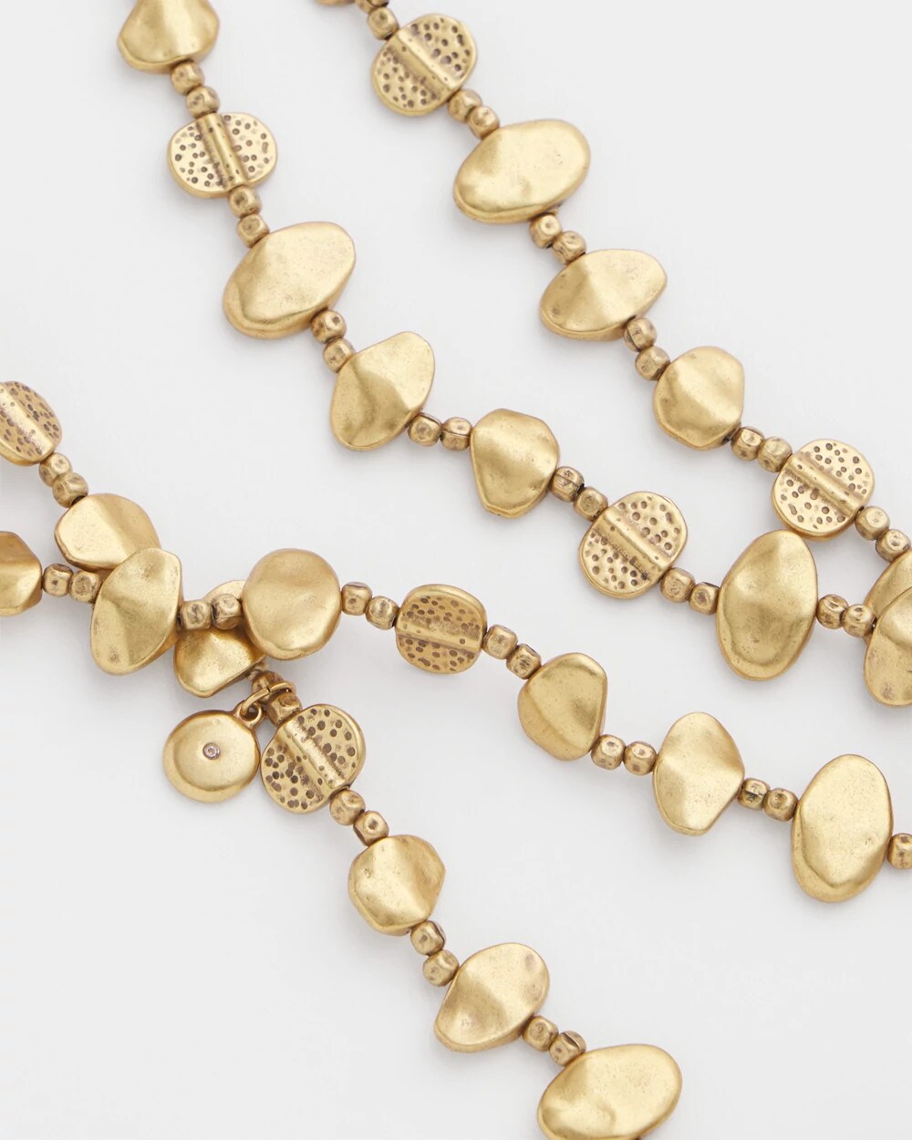 Chico's Gold Nugget Single Strand Necklace