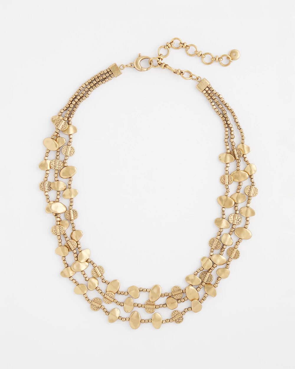 Chico's Goldtone Nugget Collar Necklace