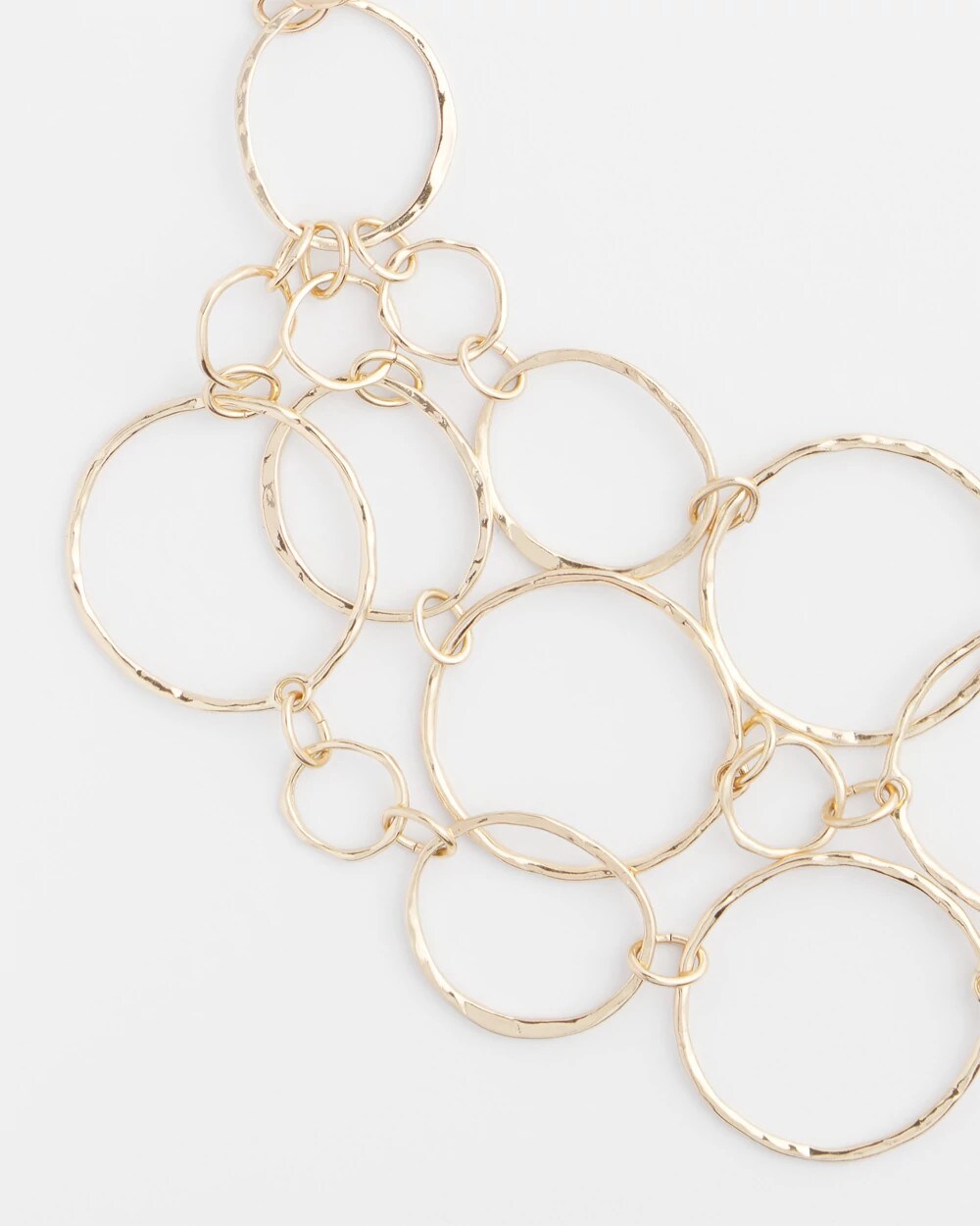Chico's Short Goldtone Multi-Strand Link Necklace