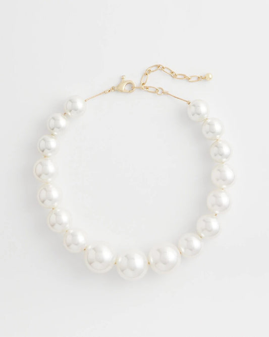 Chico's Large Pearl Collar Necklace