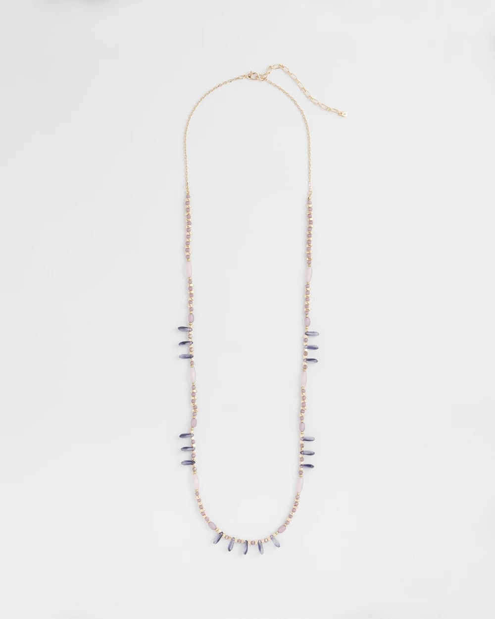 Chico's Purple Beaded Single Strand Necklace
