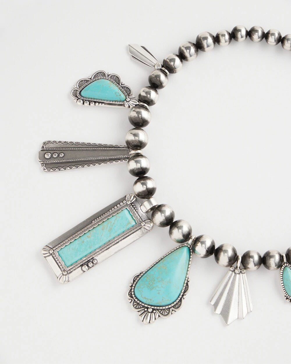Chico's Chico's Originals Turquoise & Charms Motif Collar Necklace