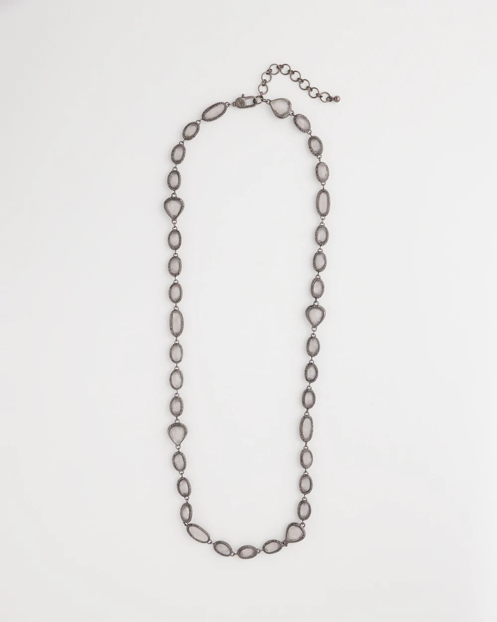 Chico's Frosted Quartz Single Strand Necklace