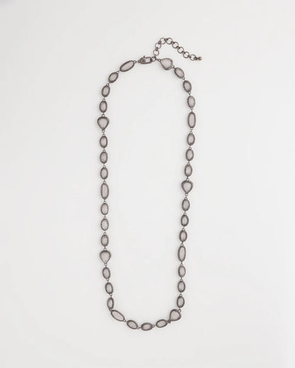 Chico's Frosted Quartz Single Strand Necklace