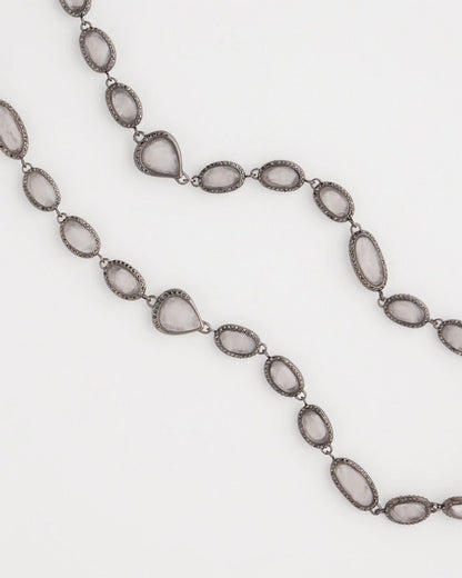 Chico's Frosted Quartz Single Strand Necklace