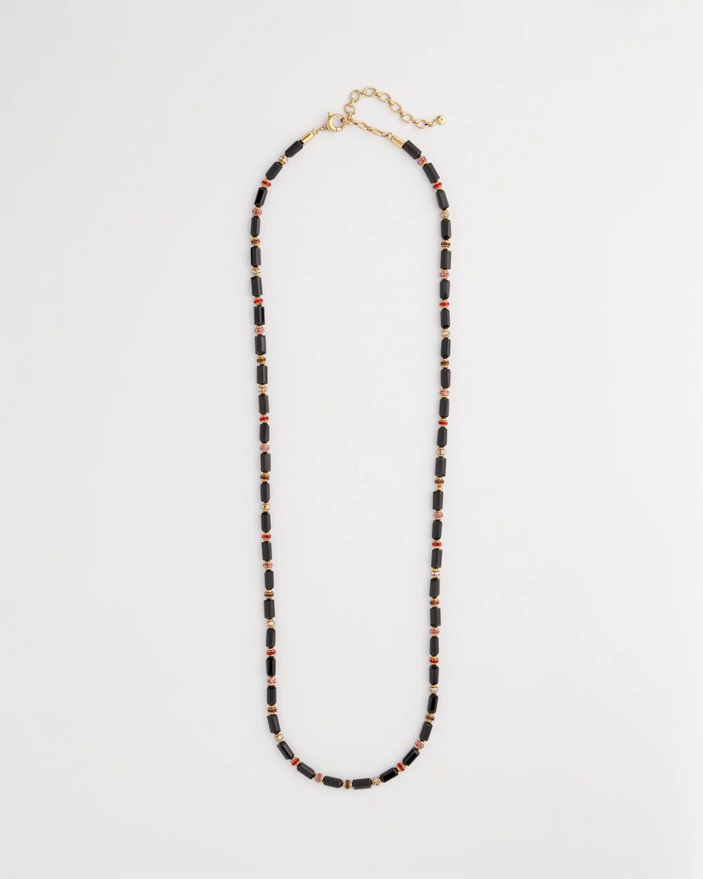 Chico's Art Deco Bar Bead Long Necklace