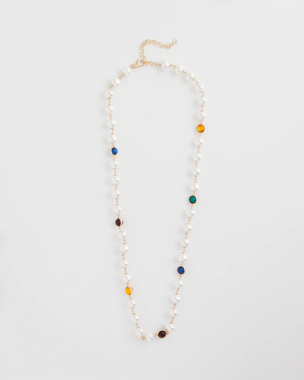 Chico's Beaded Faux Pearl Single-Strand Necklace