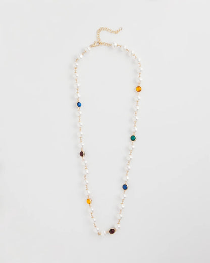 Chico's Beaded Faux Pearl Single-Strand Necklace