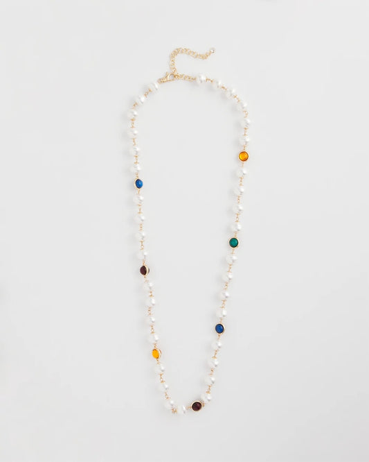 Chico's Beaded Faux Pearl Single-Strand Necklace