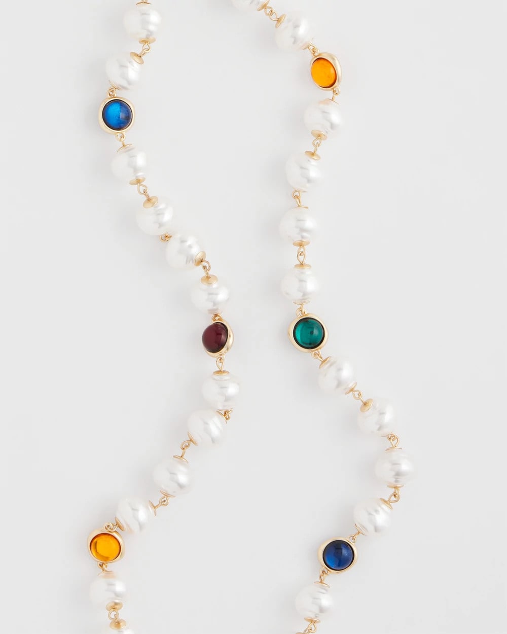 Chico's Beaded Faux Pearl Single-Strand Necklace