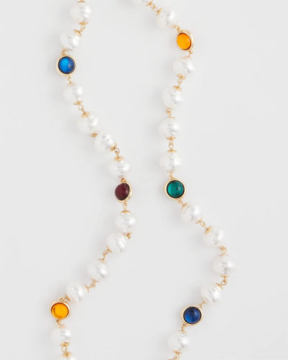 Chico's Beaded Faux Pearl Single-Strand Necklace