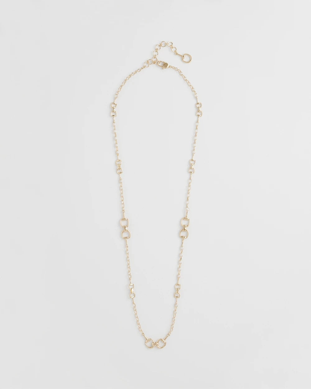 Chico's Equestrian Horsebit Long Link Necklace