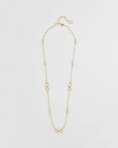Chico's Equestrian Horsebit Long Link Necklace