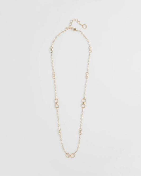 Chico's Equestrian Horsebit Long Link Necklace