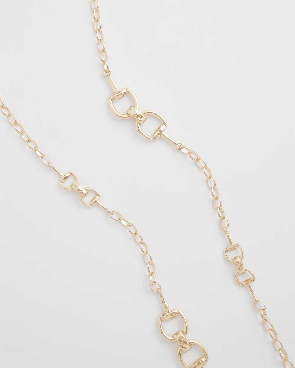Chico's Equestrian Horsebit Long Link Necklace