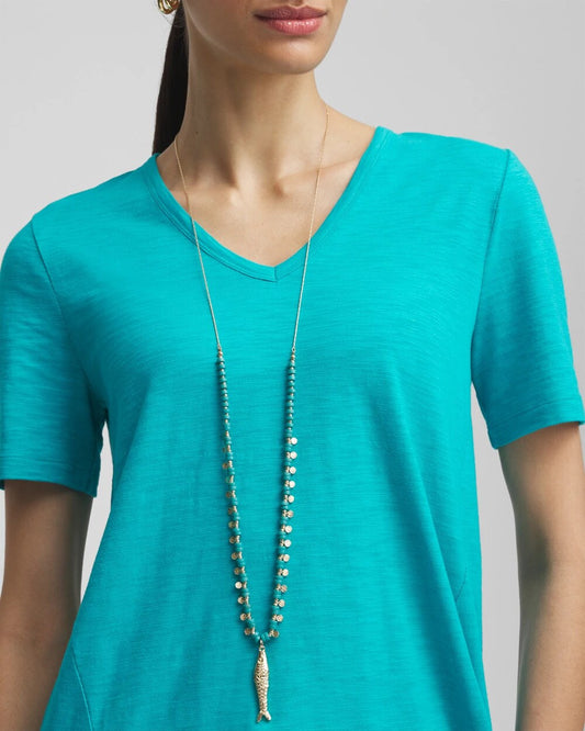 Chico's Turquoise Bead Necklace
