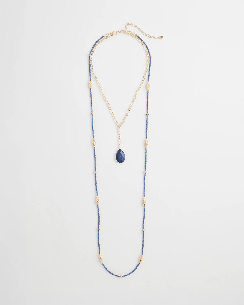 Chico's Convertible Beaded Pendant Necklace