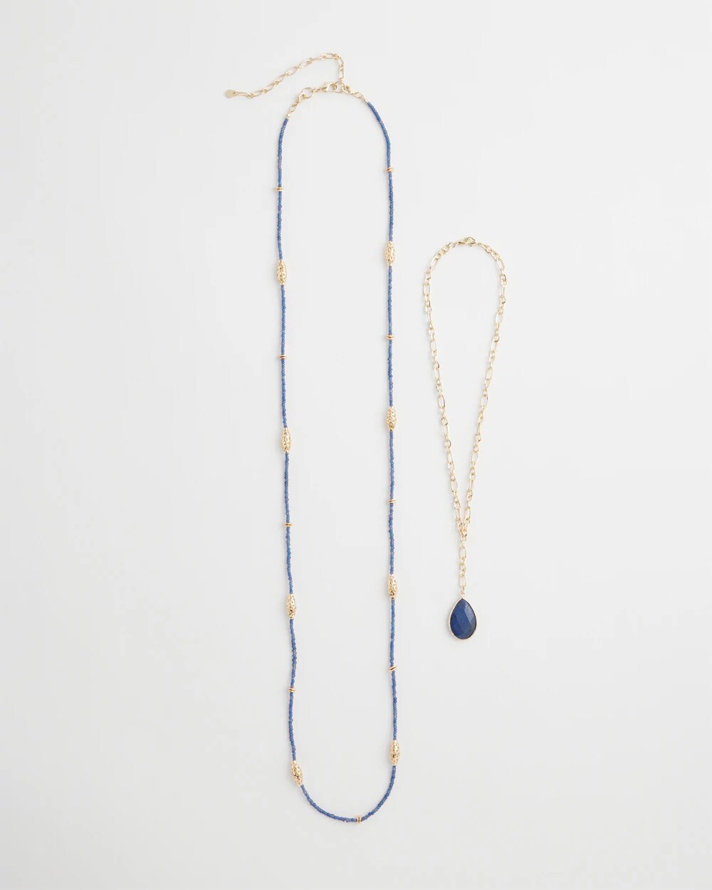 Chico's Convertible Beaded Pendant Necklace