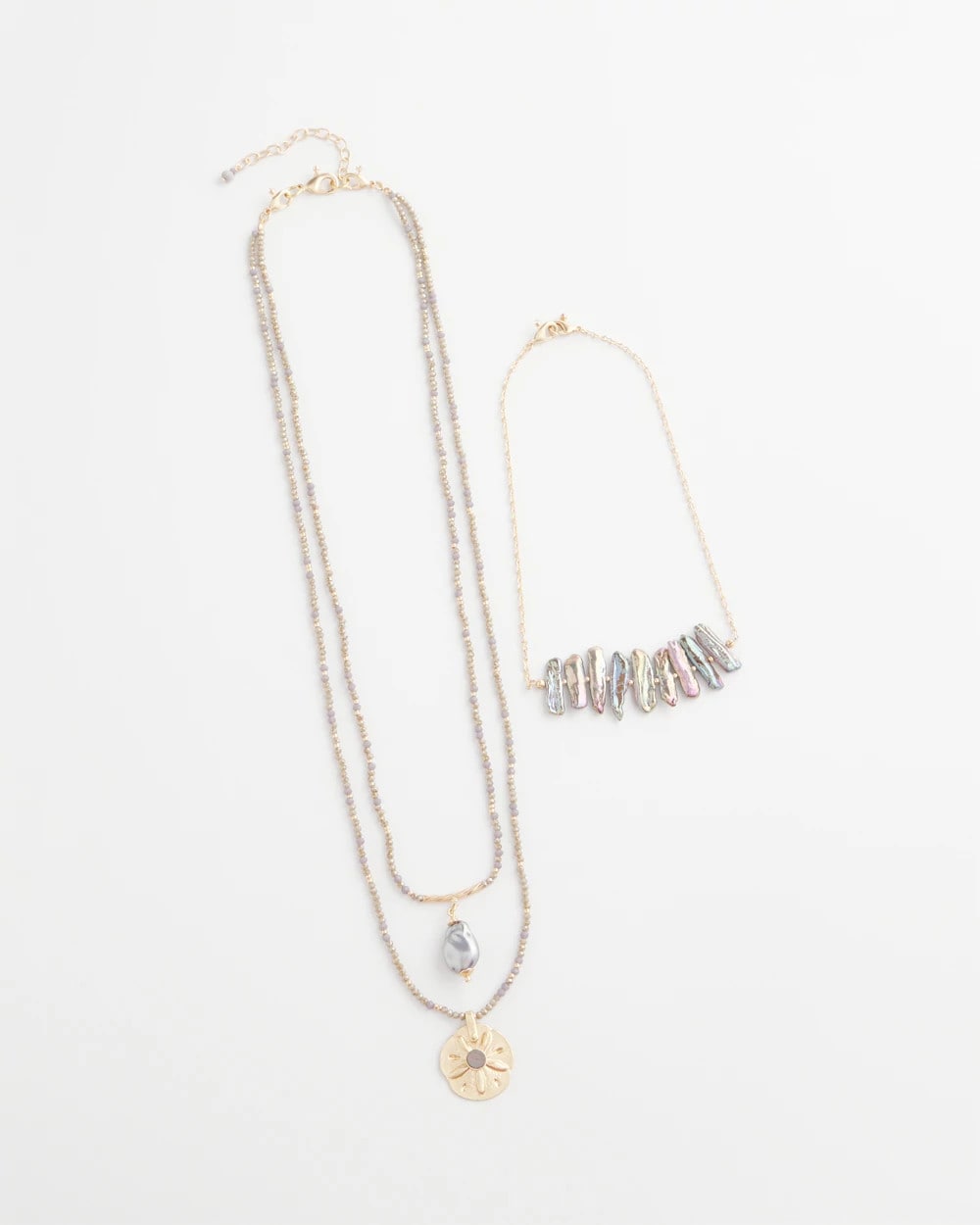 Chico's Convertible Abalone Pendant Necklace