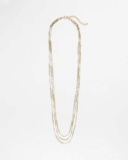 Chico's Multi Strand Gold-Tone Necklace