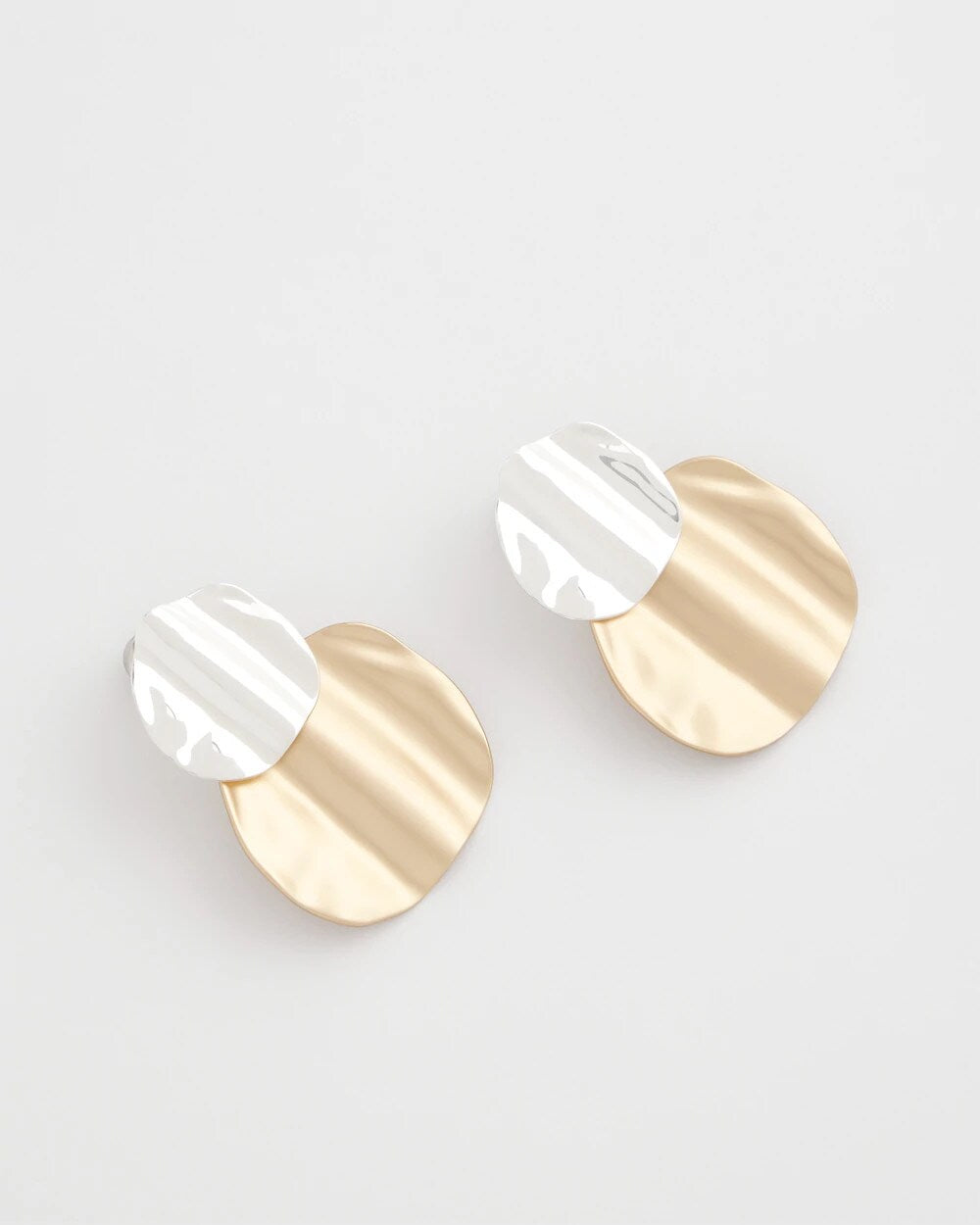 Chico's Crinkle Mixed Metal Earrings