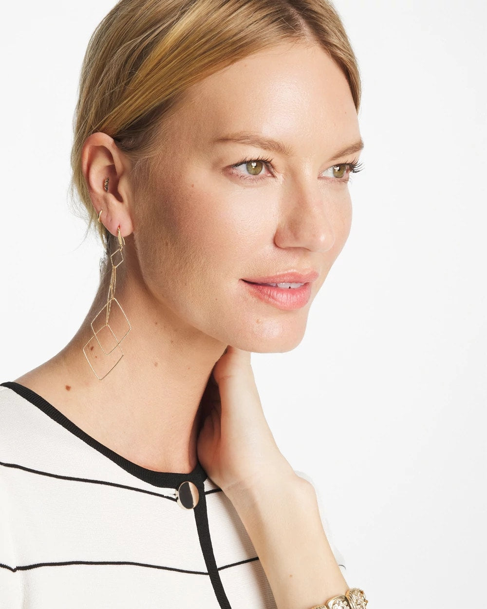 Chico's Diamond Shaped Linear Earrings