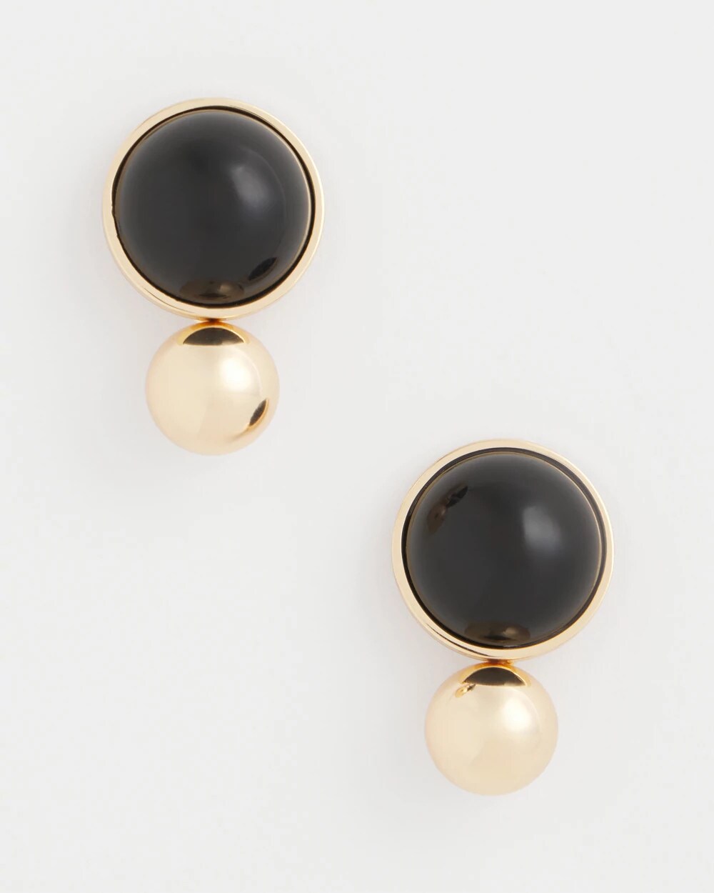 Chico's Black Sphere Drop Earrings