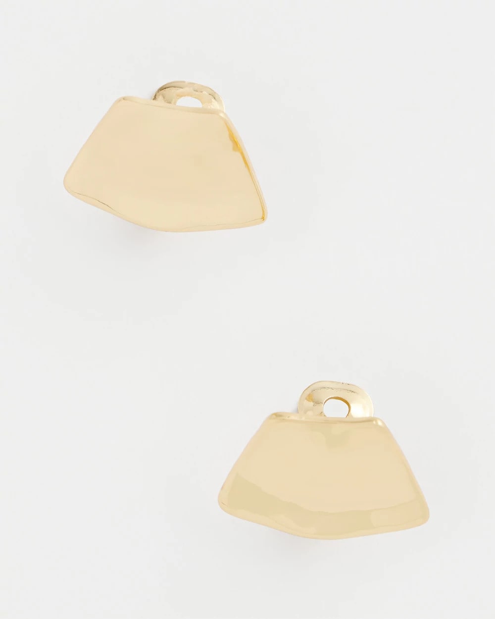 Chico's Gold Fan Clip On Earrings