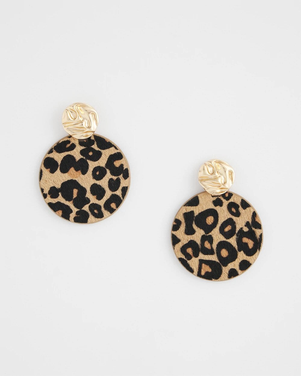 Chico's Round Haircalf Earrings
