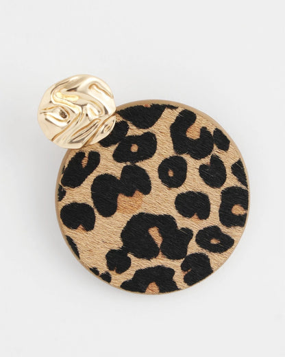 Chico's Round Haircalf Earrings