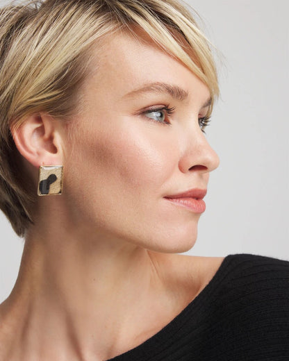 Chico's Chico's Originals Animal Square Stud Earrings