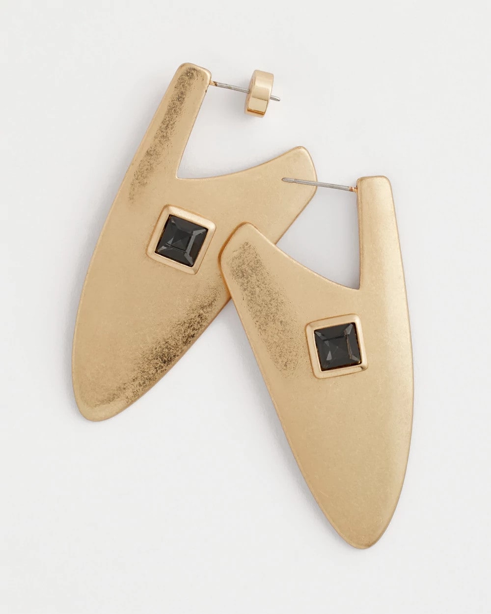 Chico's Gold Triangle Linear Earrings