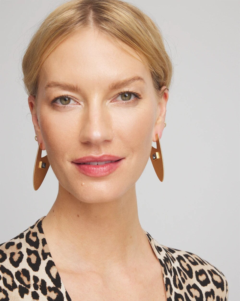 Chico's Gold Triangle Linear Earrings