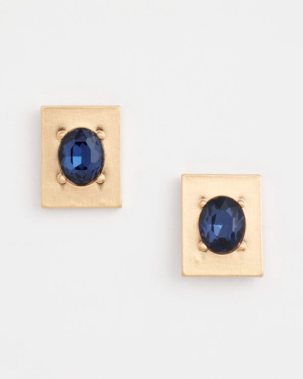 Chico's Blue & Gold Stud Earrings