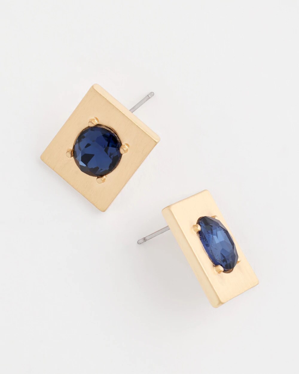 Chico's Blue & Gold Stud Earrings