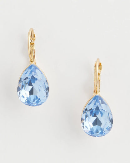 Chico's Aqua Gem Teardrop Earrings