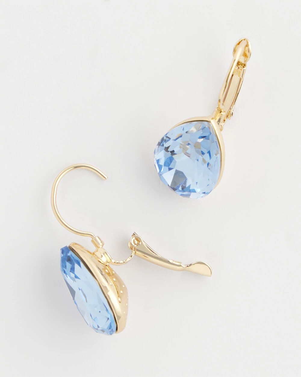 Chico's Aqua Gem Teardrop Earrings