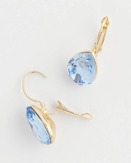 Chico's Aqua Gem Teardrop Earrings