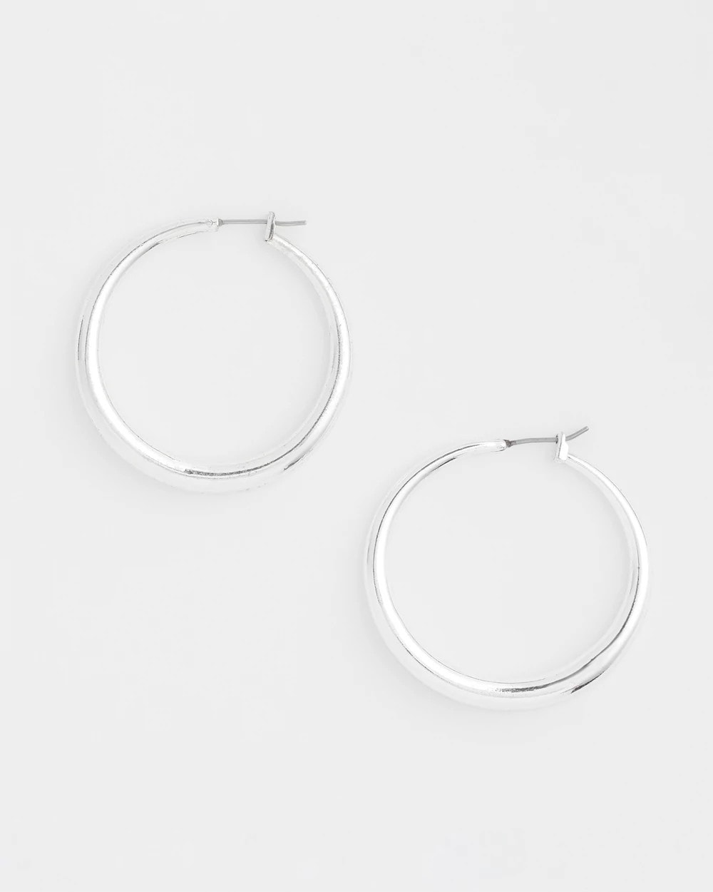 Chico's Cassie Silver-Tone Hoop Earrings