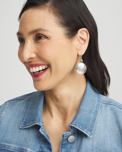 Chico's Tayla Drop Silver Earrings