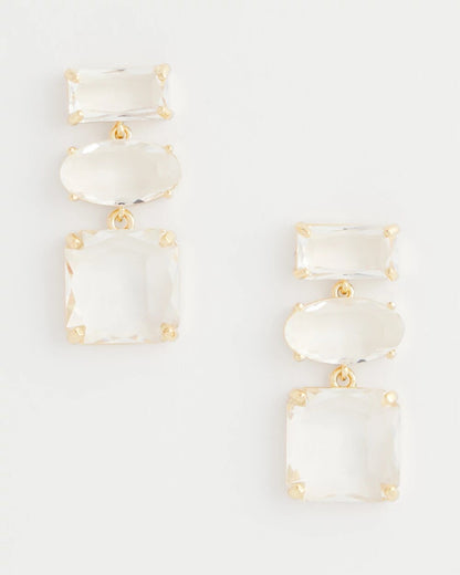 Chico's Neutral Faceted Drop Earrings